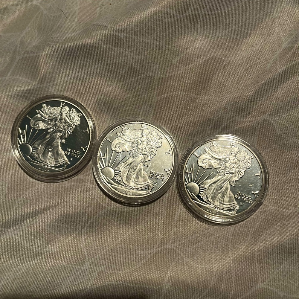 x3 1 oz silver walking liberty